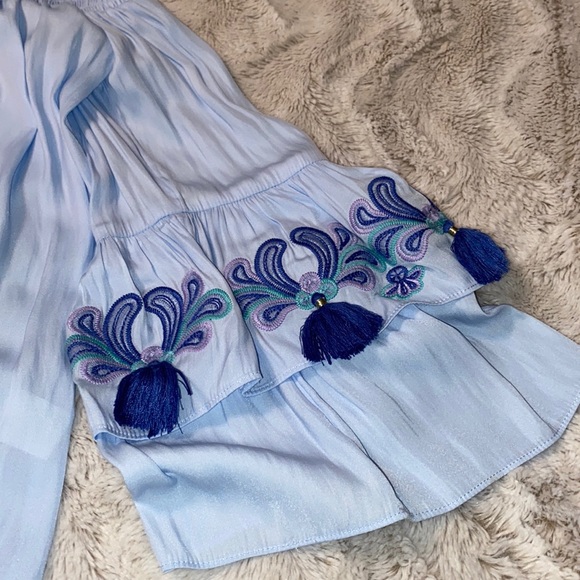 Lilly Pulitzer Tobyn Off the Shoulder top in Blue size XXS - Picture 10 of 13